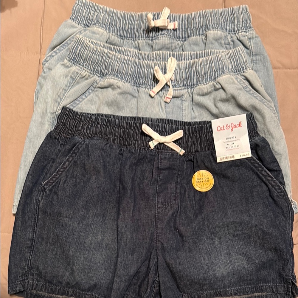Cat & Jack Shorts Elastic Waistband Casual Wear - 3 pairs